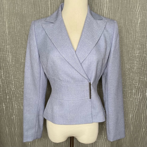 Tahari periwinkle fitted blazer - Picture 1 of 8